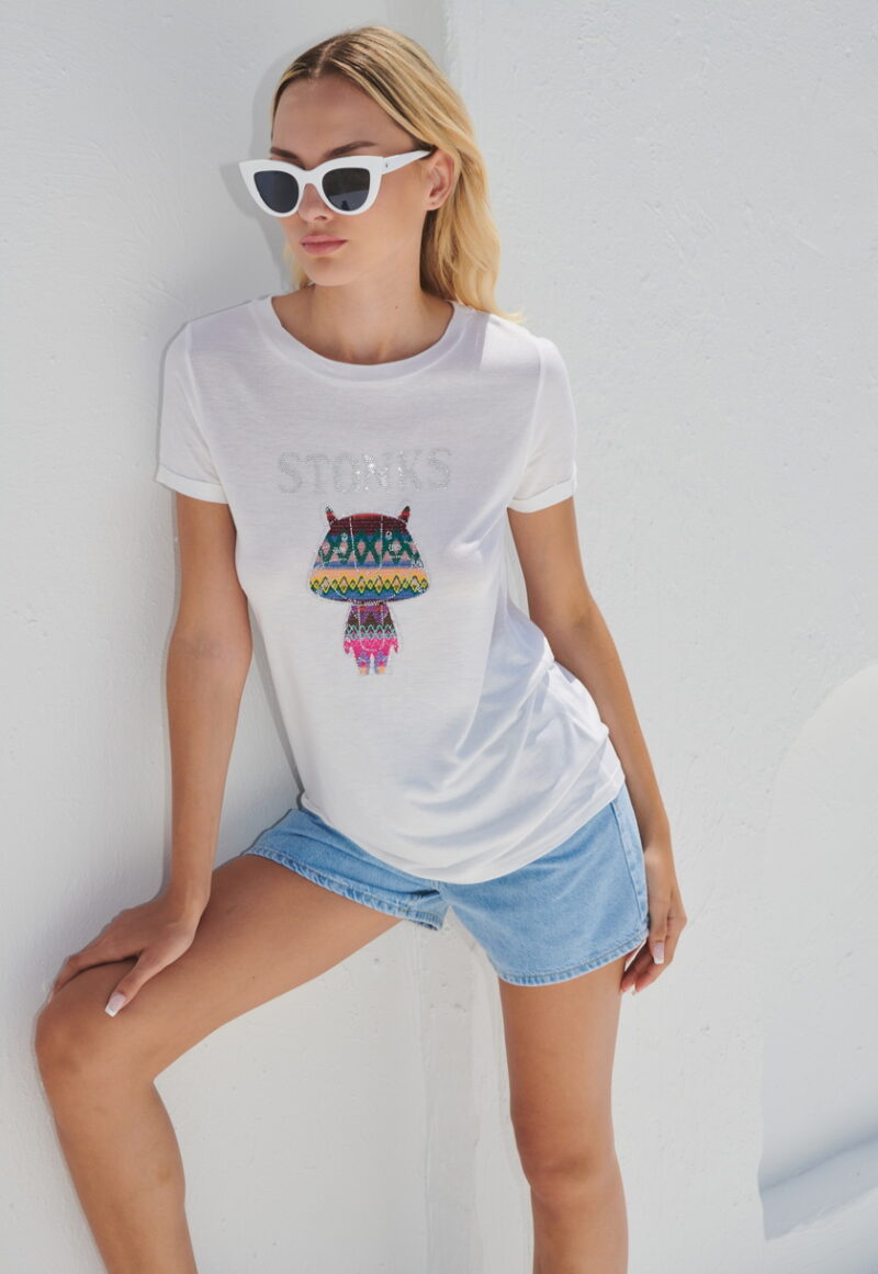 Cinderella Μπλούζα με Μοτίφ Stonks