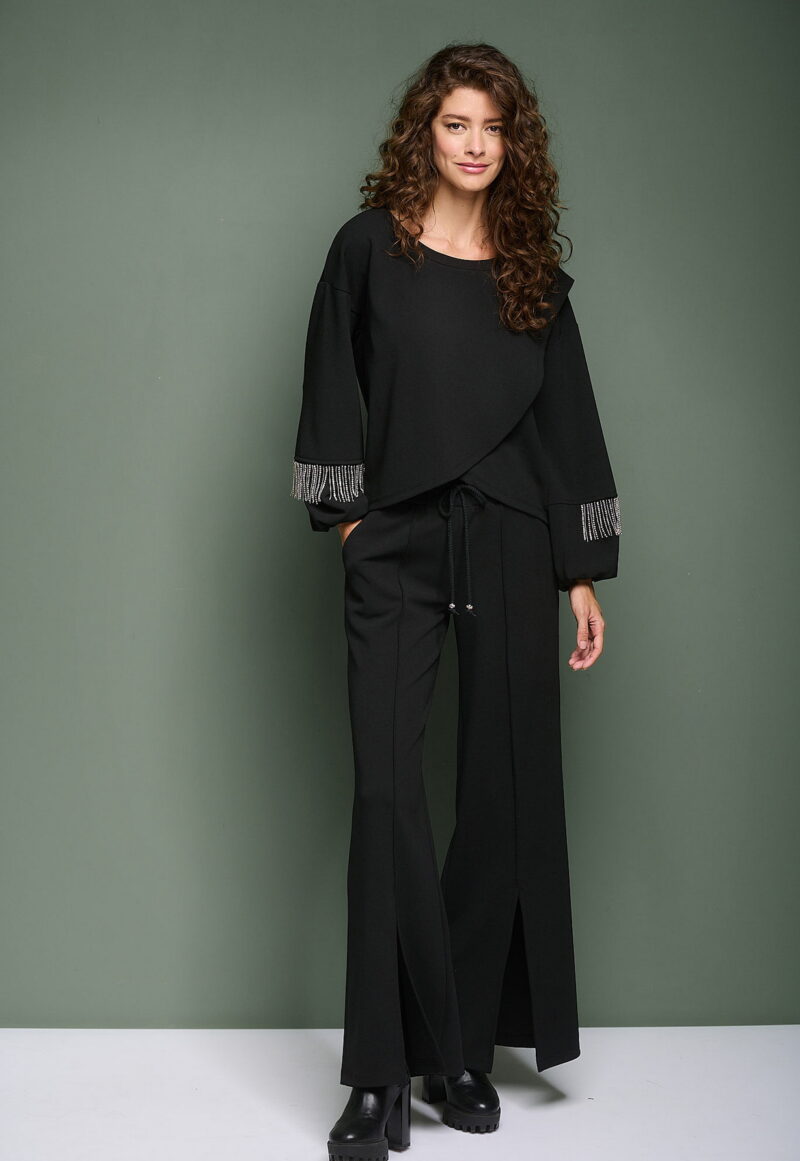 Cinderella Καμπάνα Παντελόνι με Σκίσιμο στο Κάτω Μέρος