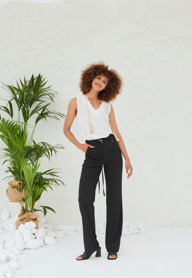 Dejavu Ψηλόμεση Παντελόνια με Ρέλια