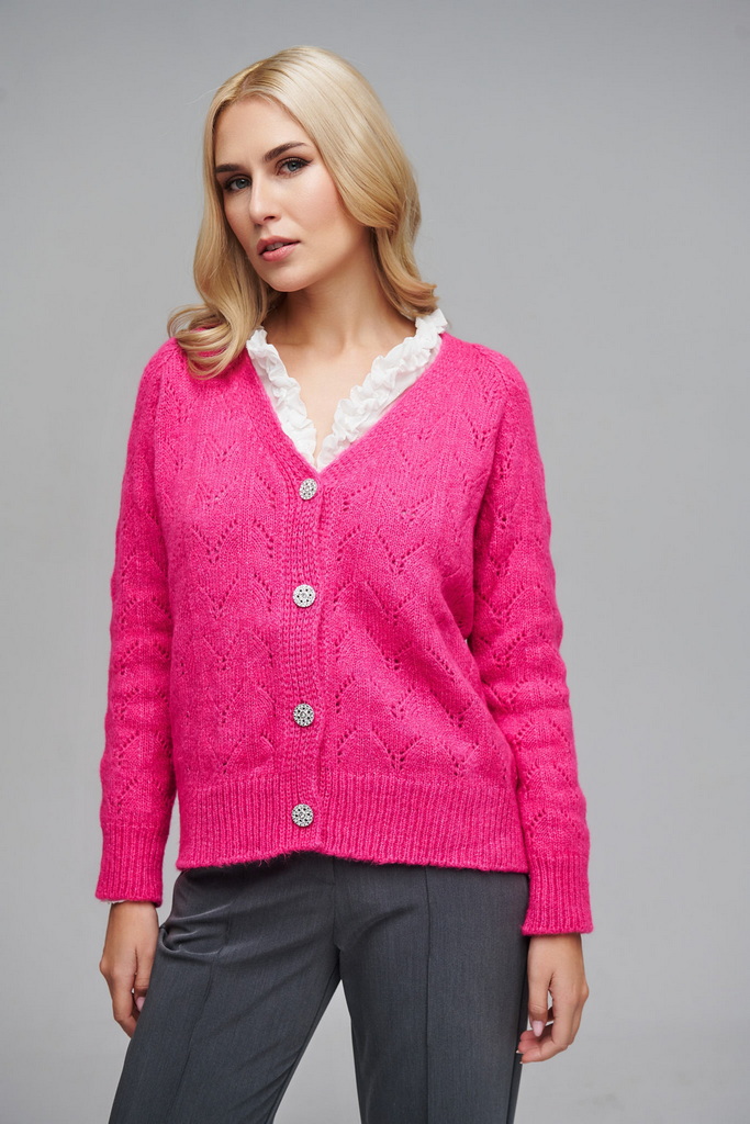 Cinderella Πλεκτή Ζακέτα με Στραένια Κουμπιά