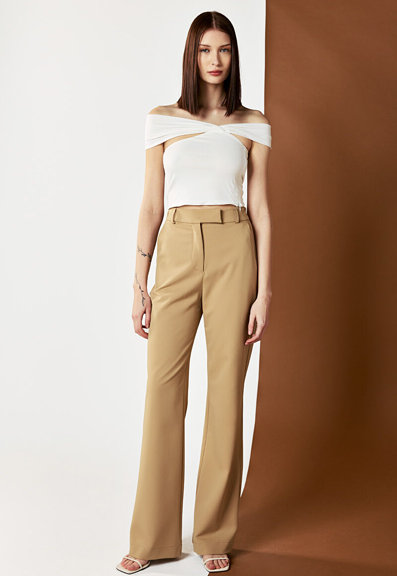 Dejavu Crop Top με Δέσιμο στο Λαιμό