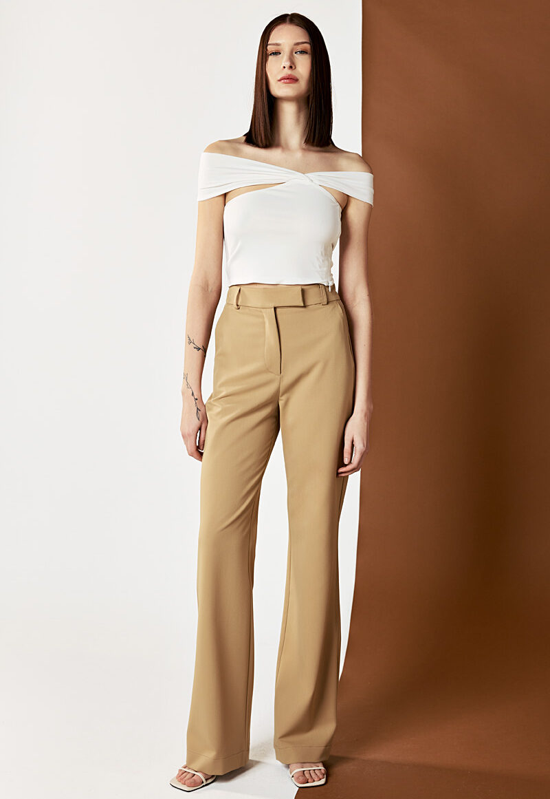 Dejavu Crop Top με Δέσιμο στο Λαιμό