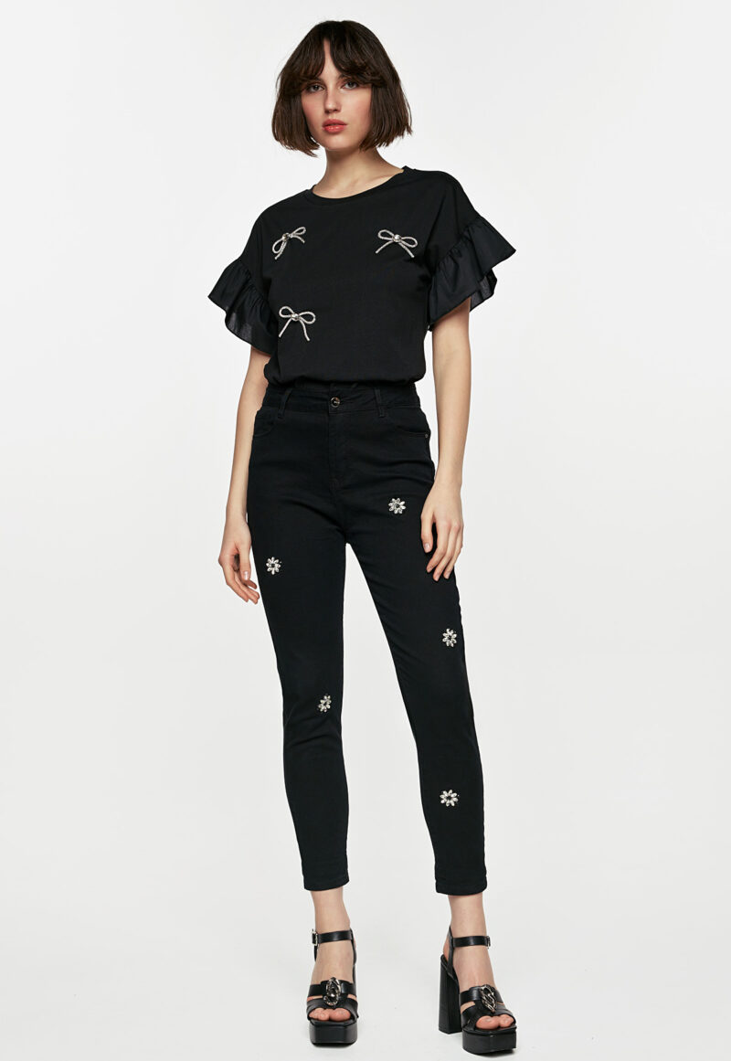 Cinderella Τζην Παντελόνι με Στρας