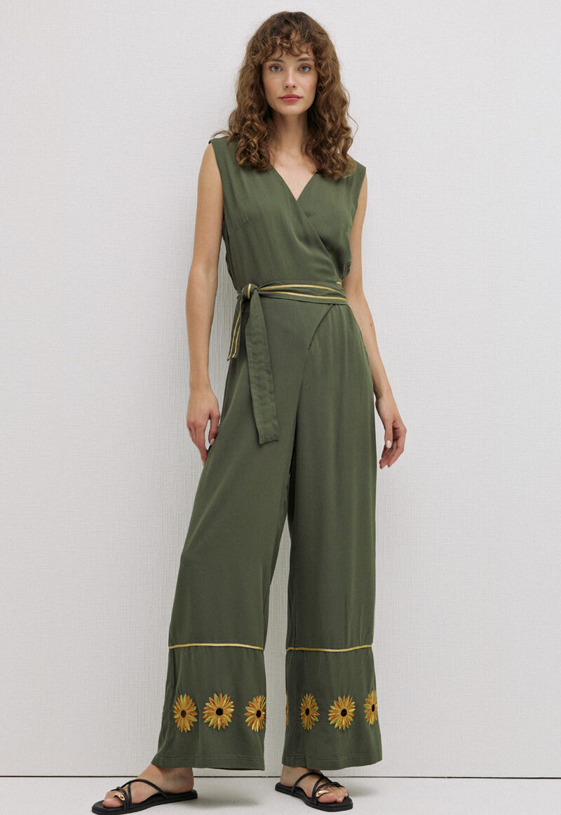 Dejavu Ολόσωμη Φόρμα με Κέντημα στον Ποδόγυρο