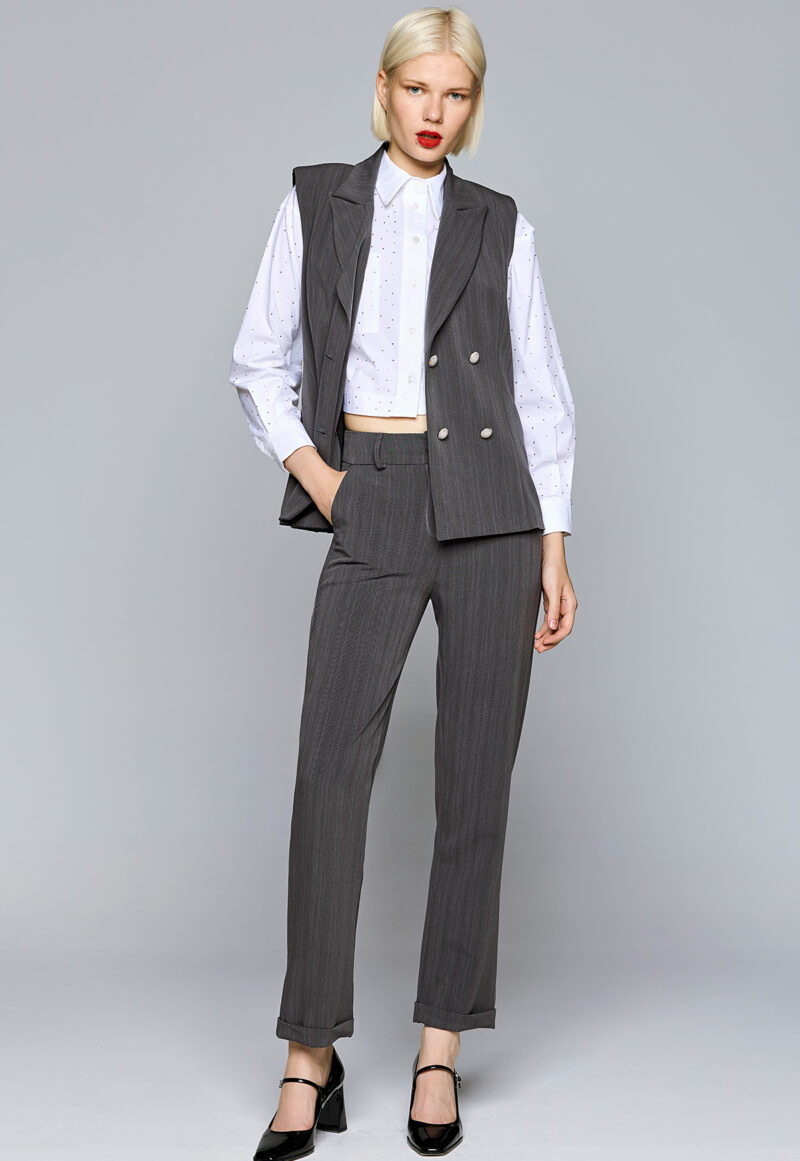 Dejavu ίσιο Παντελόνι με Ρεβέρ