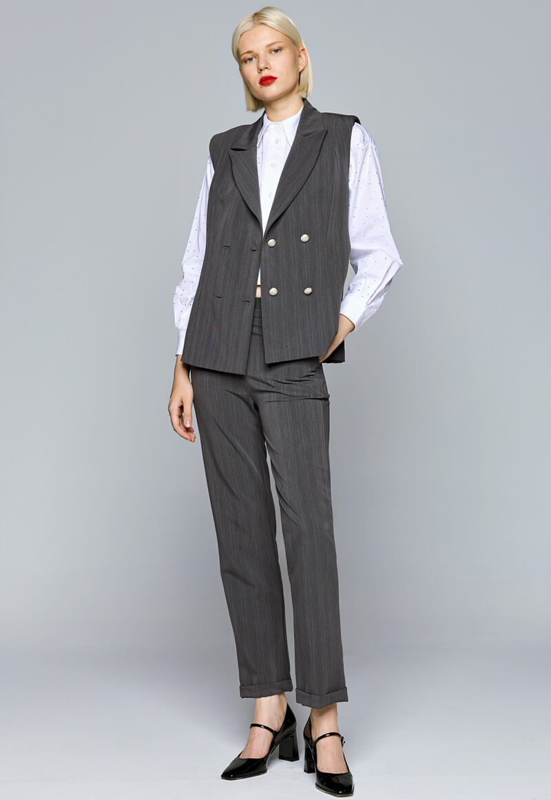 Dejavu ίσιο Παντελόνι με Ρεβέρ