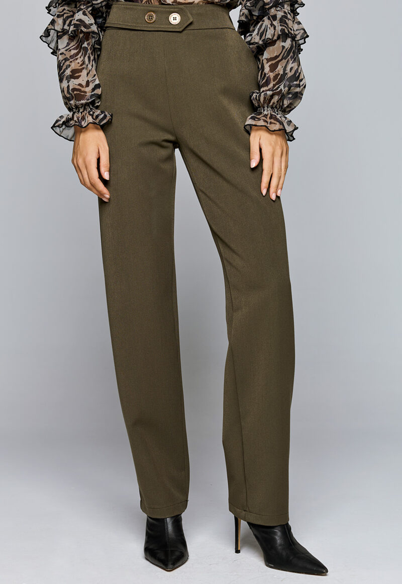 Dejavu Παντελόνι με Κουμπιά Μπροστά