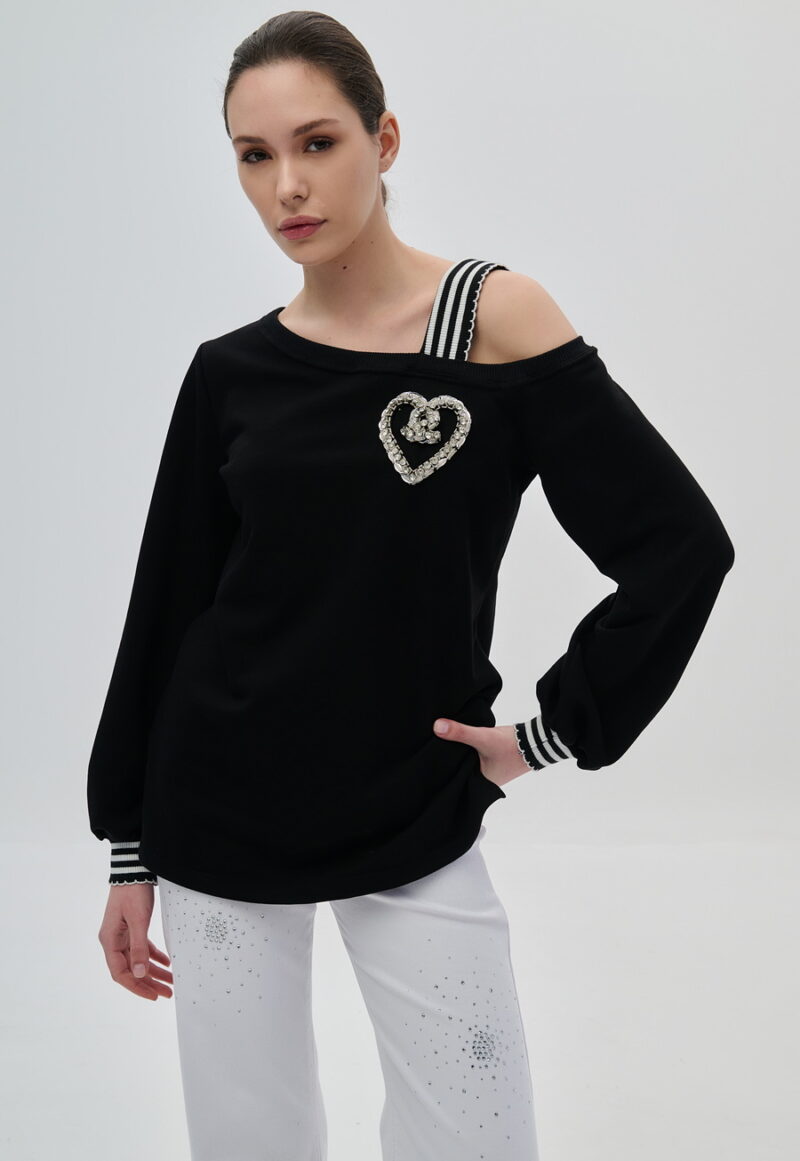 Cinderella Φούτερ Μπλούζα με μοτιφ καρδιά