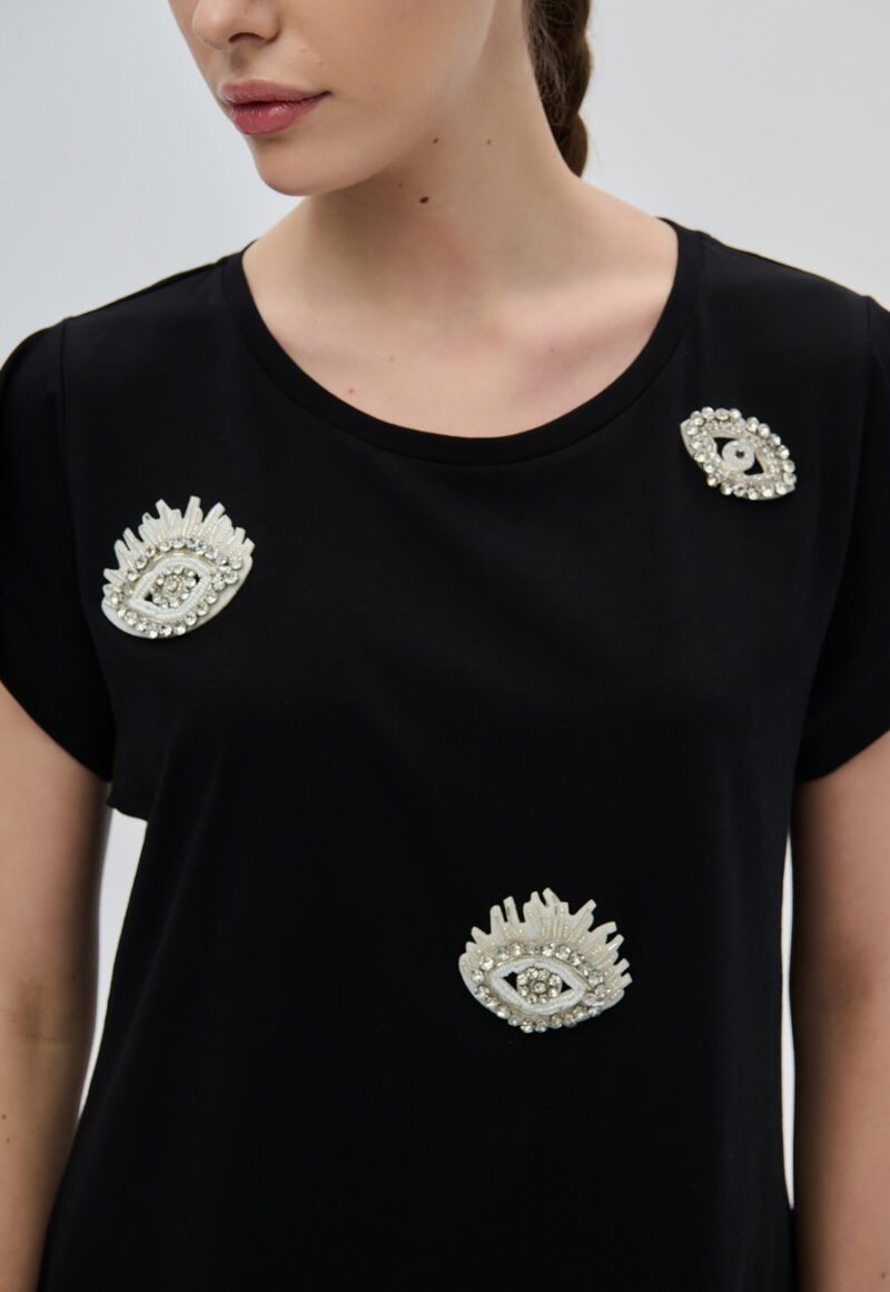 Cinderella Μπλούζα Κοντομάνικη με μοτιφ μάτια