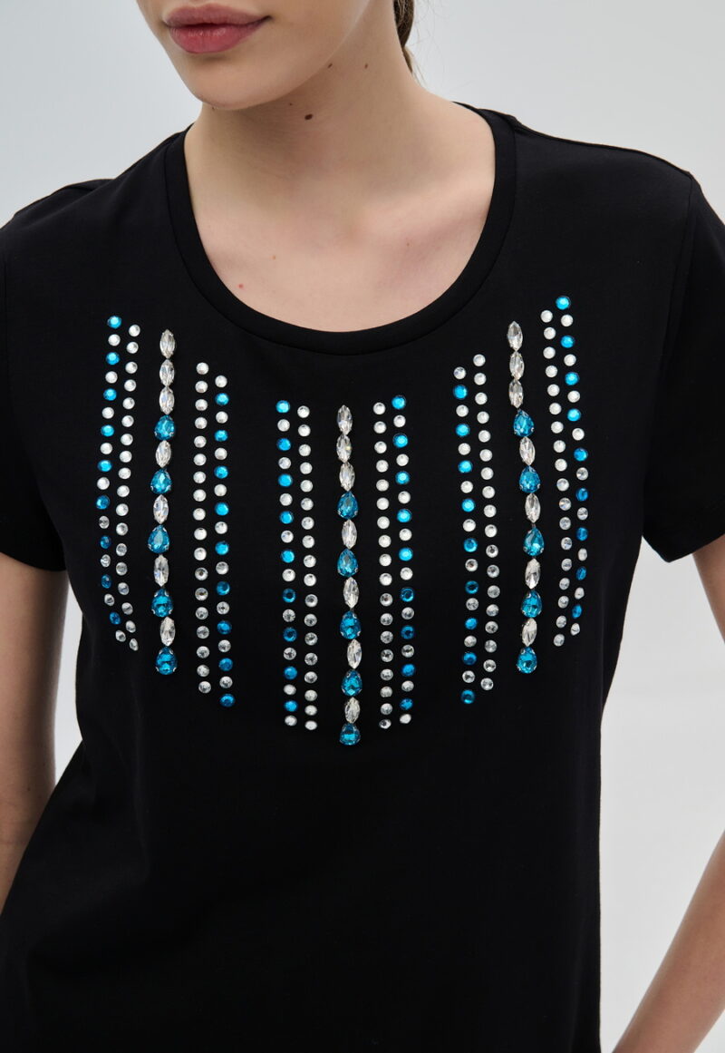 Cinderella Βαμβακερή Μπλούζα με Στρας