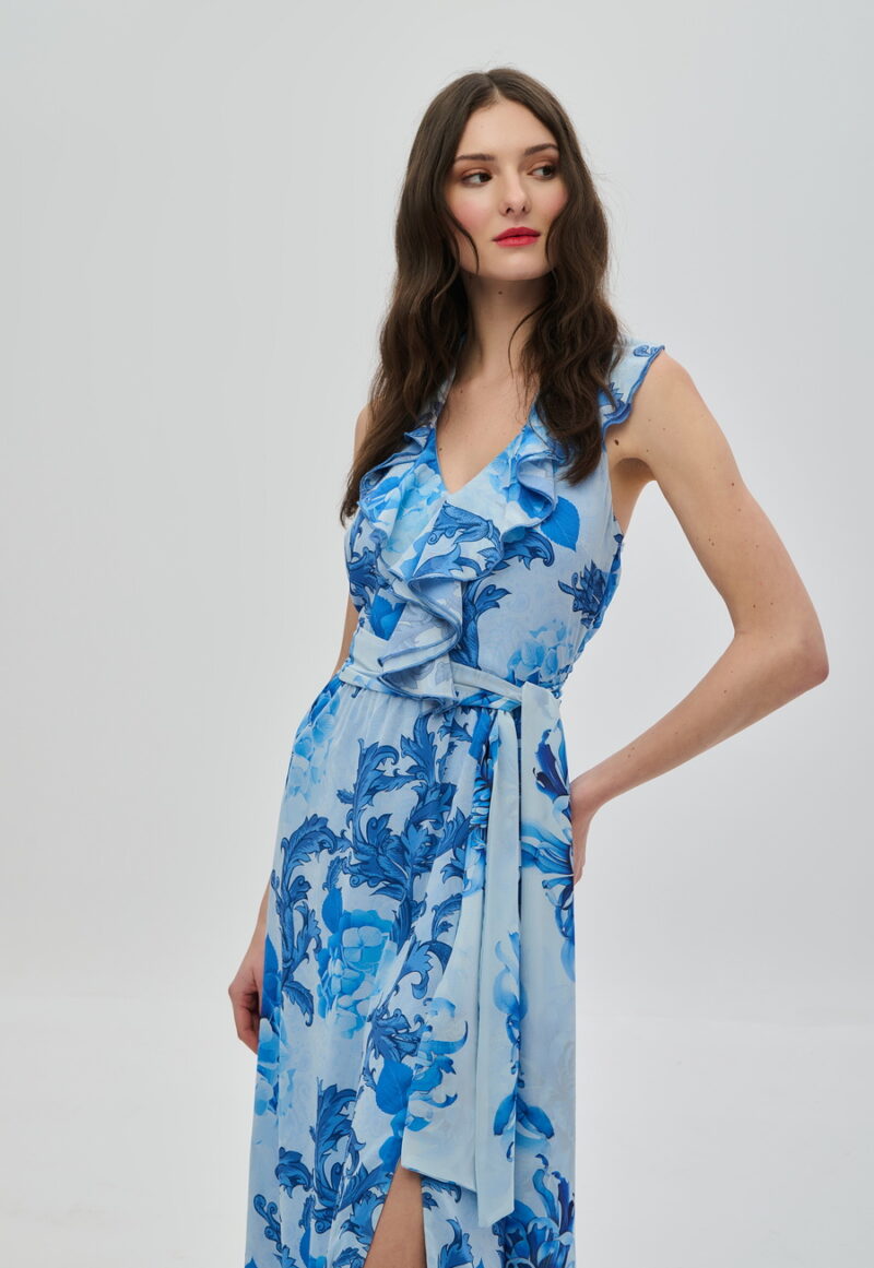 Dejavu εμπριμέ φόρεμα μακρύ