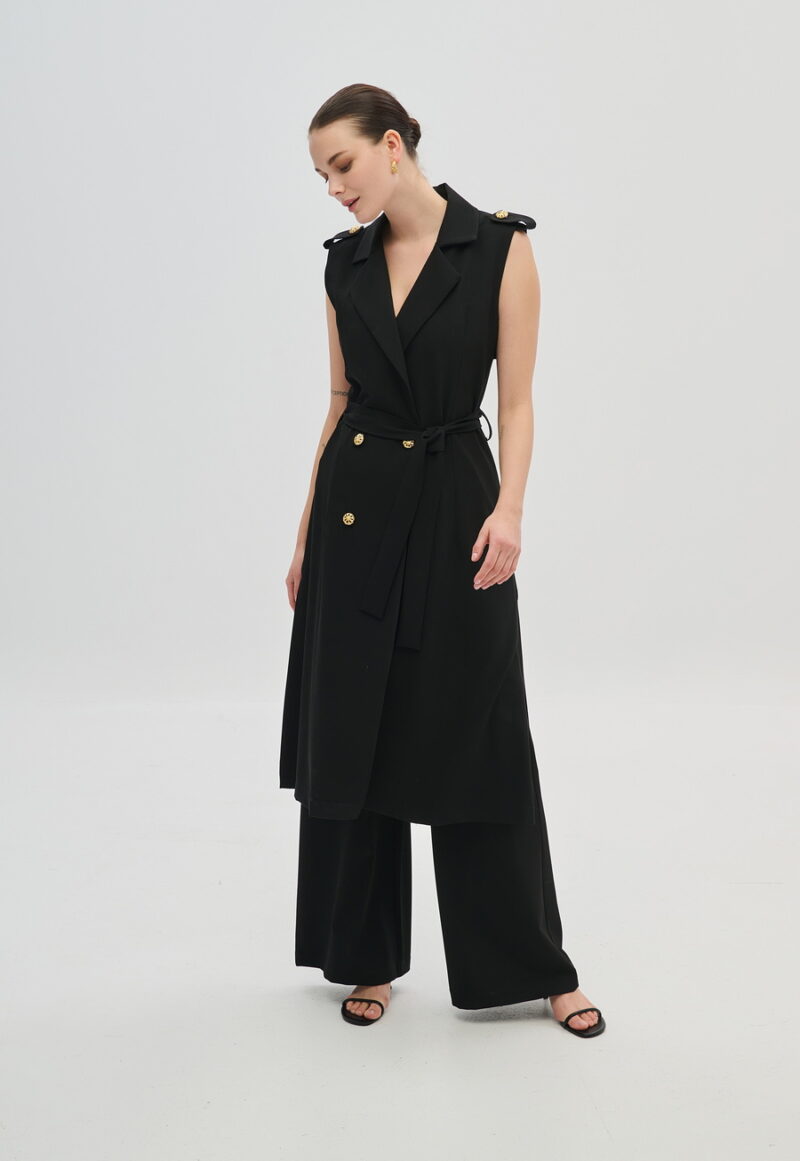 Dejavu γιλέκο/φόρεμα με χρυσά κουμπιά