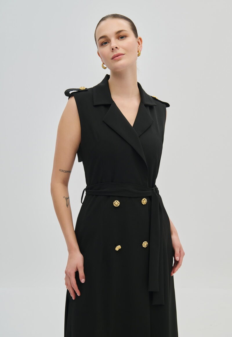 Dejavu γιλέκο/φόρεμα με χρυσά κουμπιά