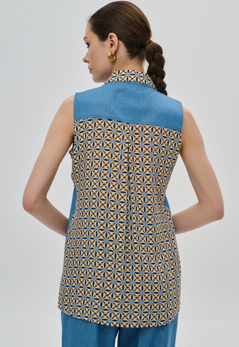 Dejavu αμάνικο Πουκάμισο τύπου Denim