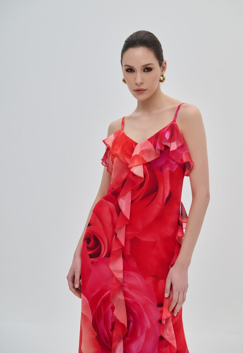 Dejavu Φόρεμα ραντάκι με Βολάν