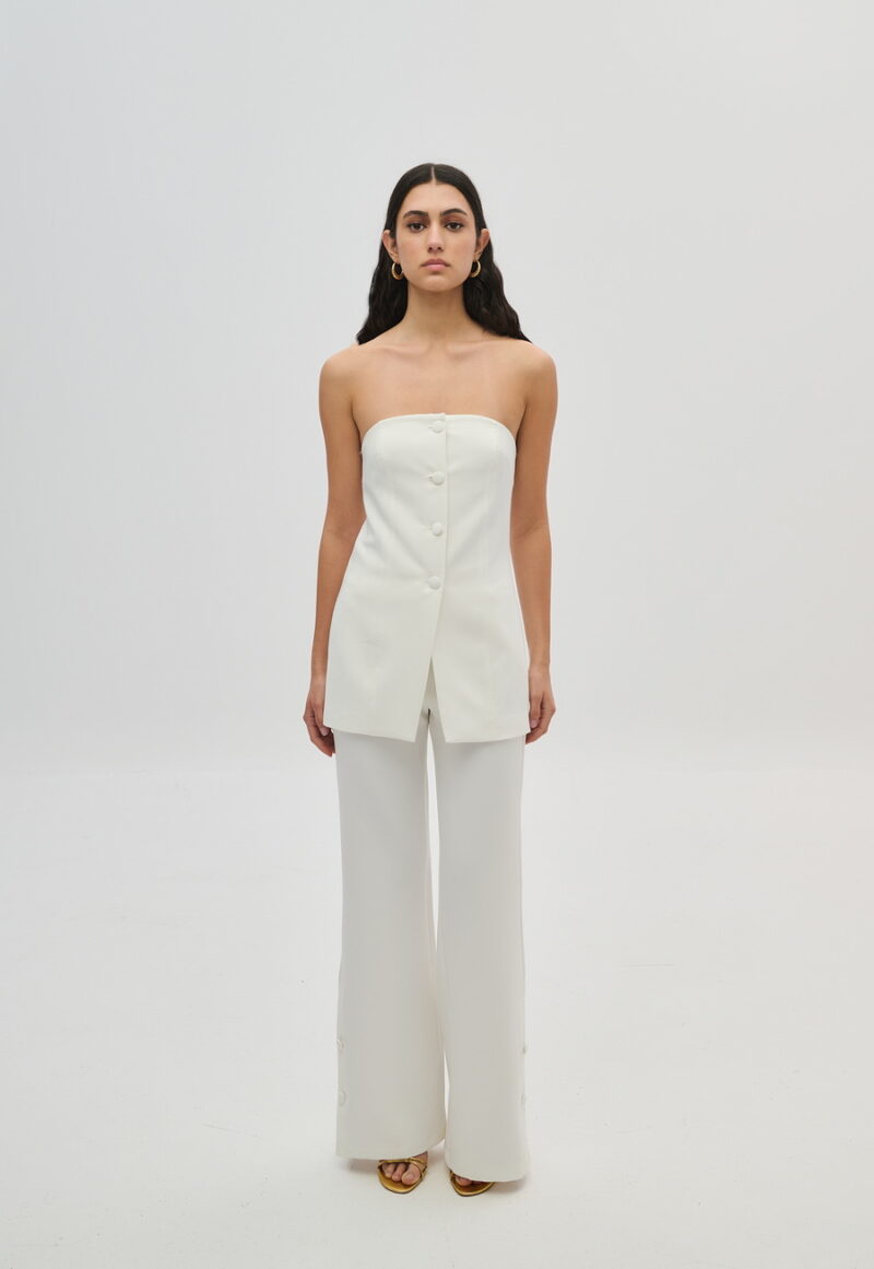 Dejavu Τοπ Στράπλες με Κουμπιά