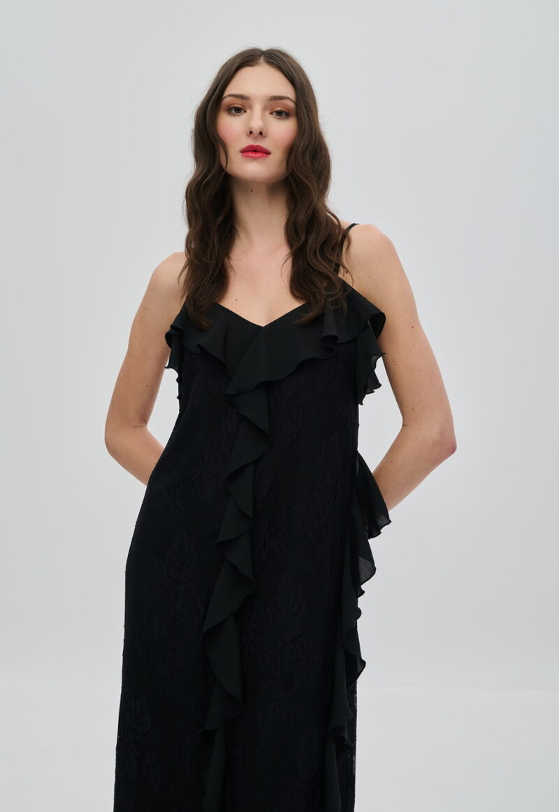 Dejavu Φόρεμα με Βολάν