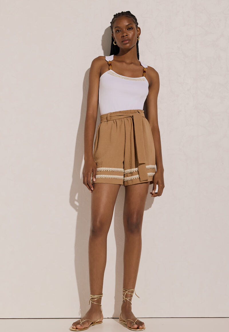 Cinderella σορτς με δαντελάκια - ΜΑΥΡΟ, L