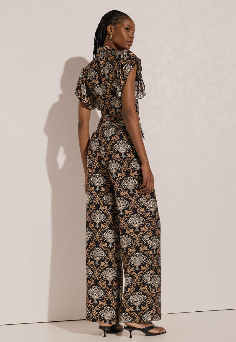 Dejavu Παντελόνα Εμπριμέ Λαχούρ