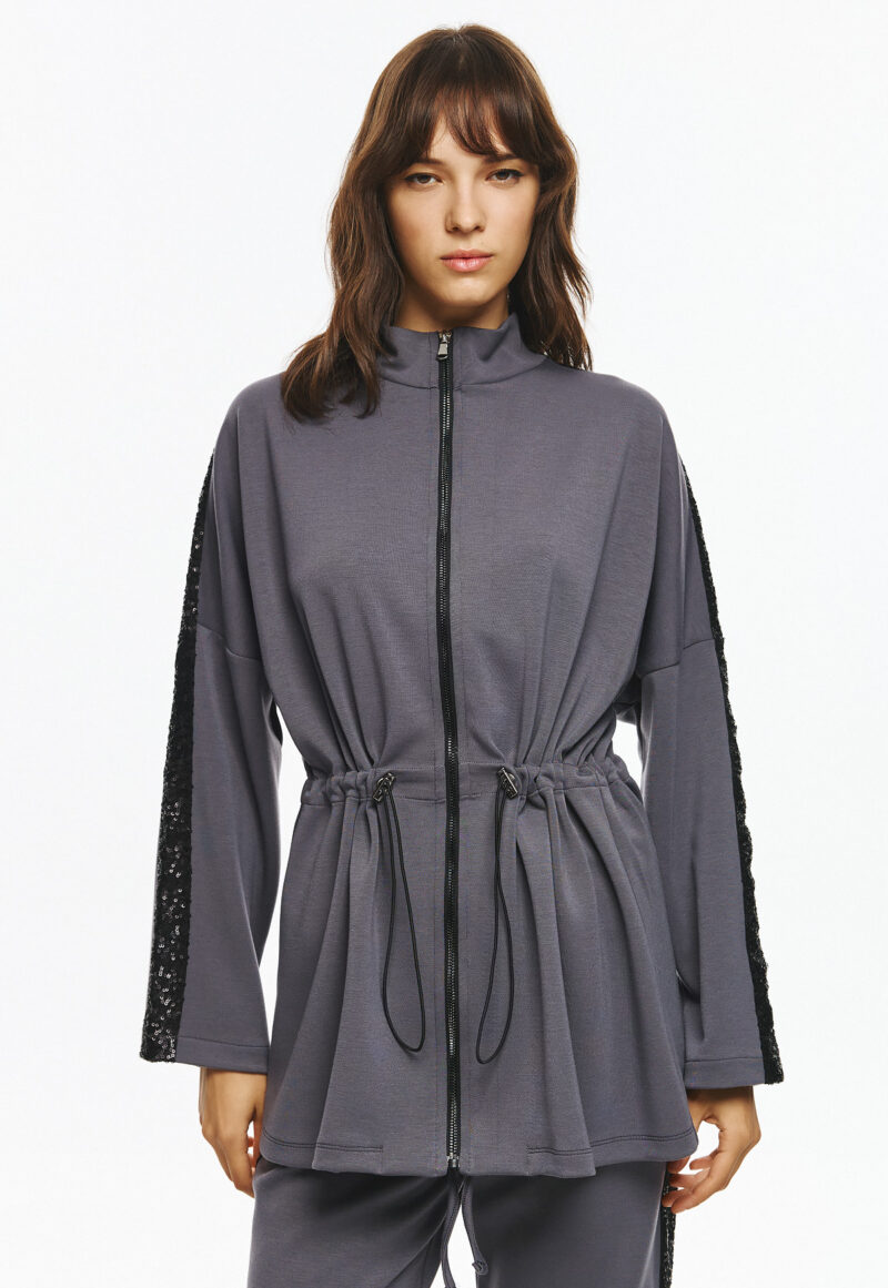 Cinderella Ζακέτα με Διακοσμητική Τρέσσα με Πούλια