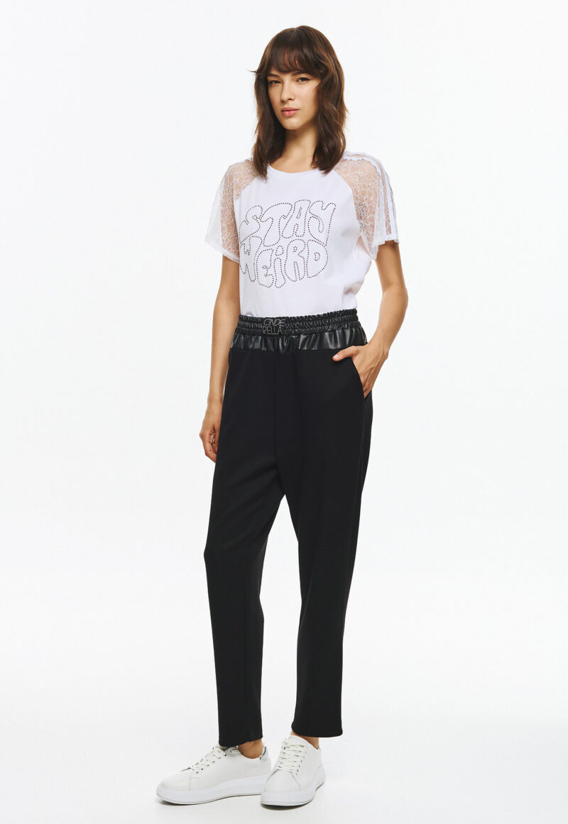 Cinderella Παντελόνι με Δερματίνη στο Λάστιχο