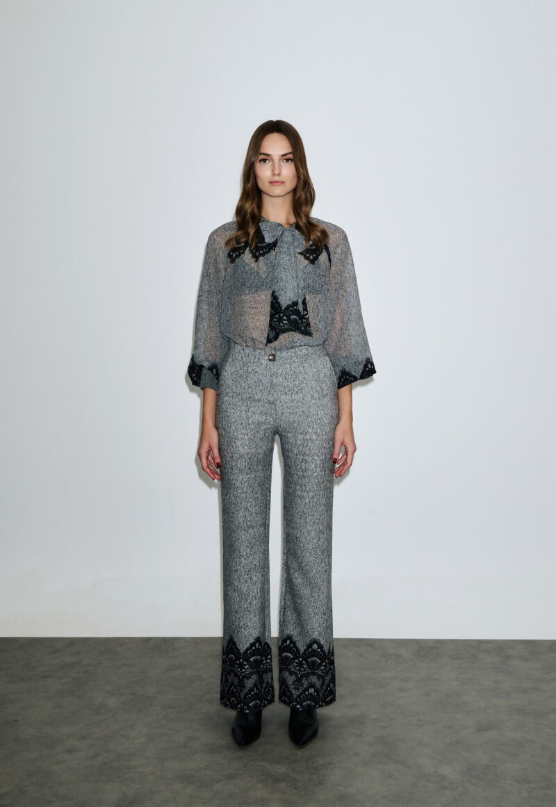 Dejavu Παντελόνι Με Τύπωμα Δαντέλα