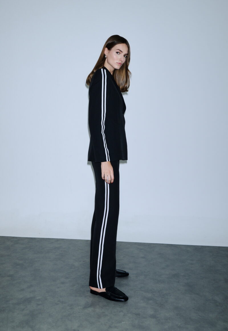 Dejavu Παντελόνα Με Ασπρομαυρη τρέσσα