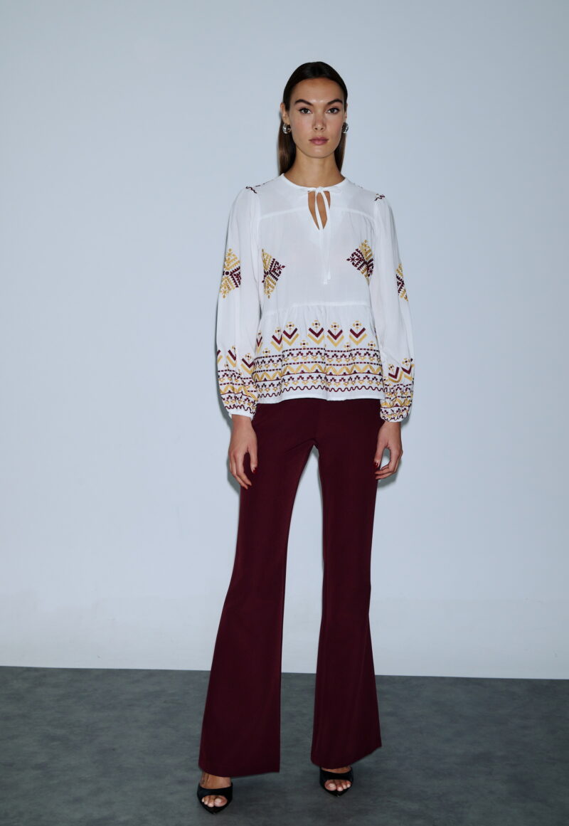 Dejavu Πουκαμίσα Boho Με Κεντημα