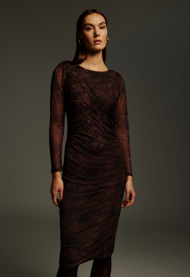 Dejavu Φόρεμα με Τούλι και Σούρες