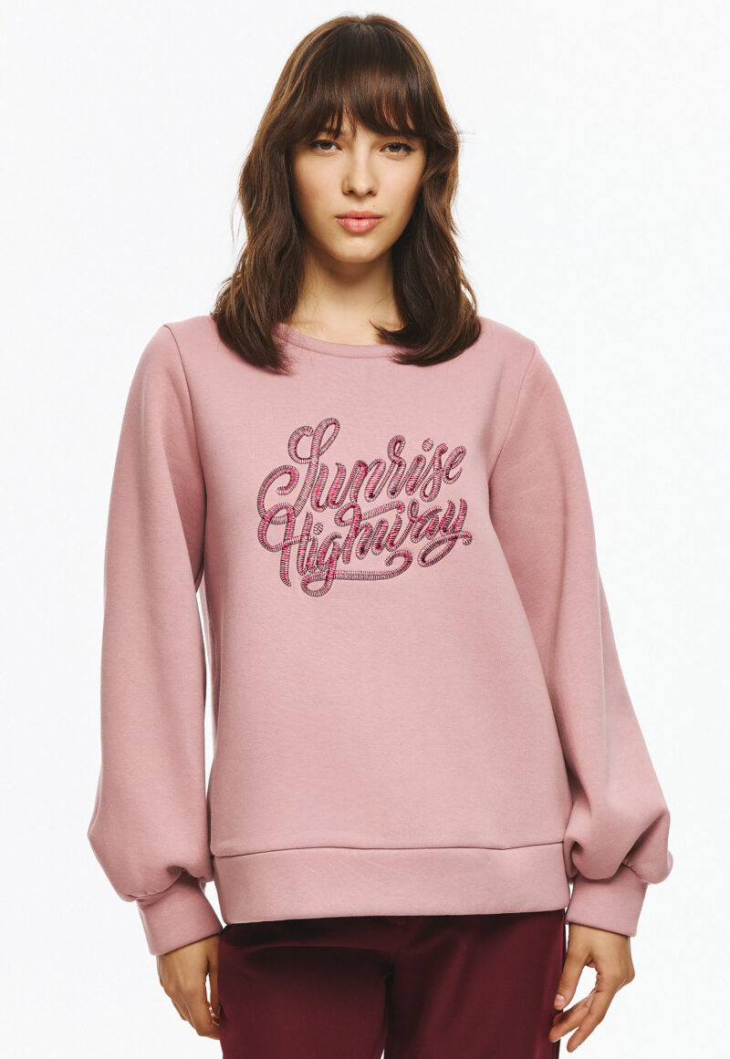 Unitee Φούτερ Μπλούζα με Bubble Γραμματοσειρά