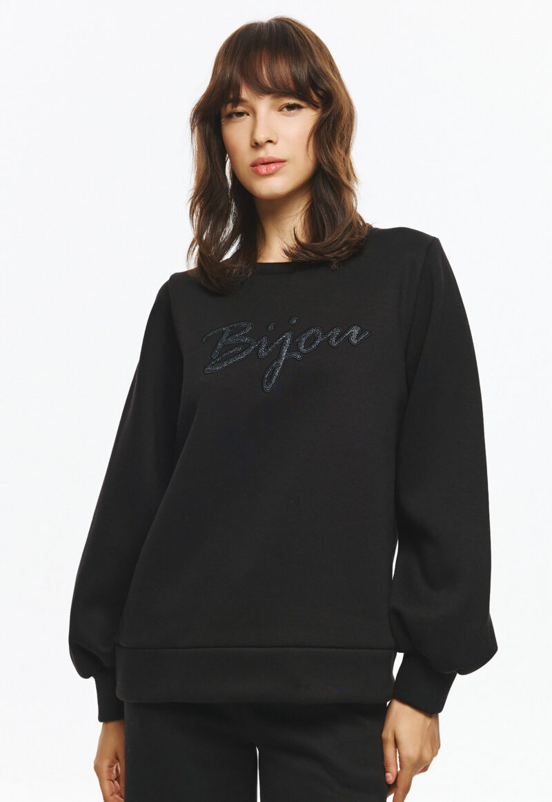 Unitee Φούτερ Μπλούζα με Τύπωμα Bijou