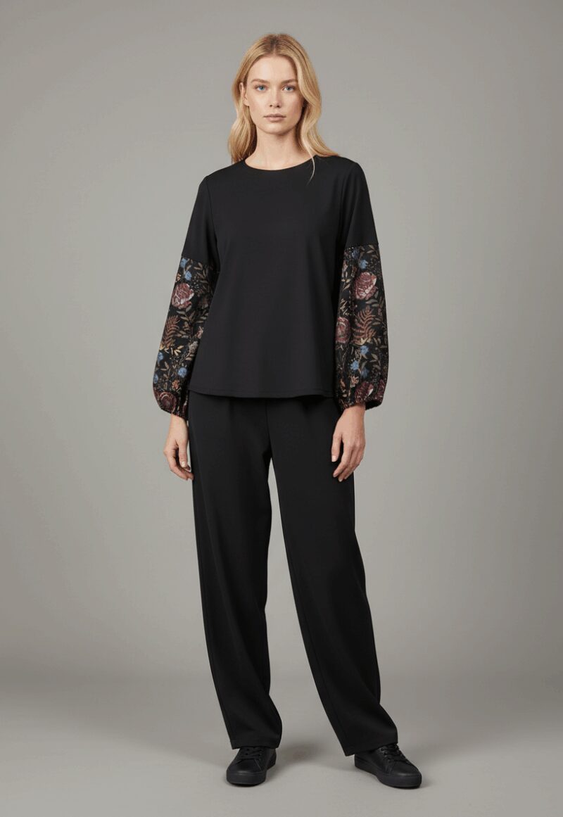 Cinderella Βελουδινη μπλούζα με Τυπωμα Μανίκια