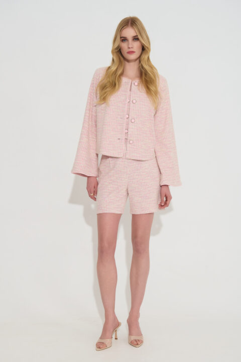 Cropped Boucle Tweed Σακάκι