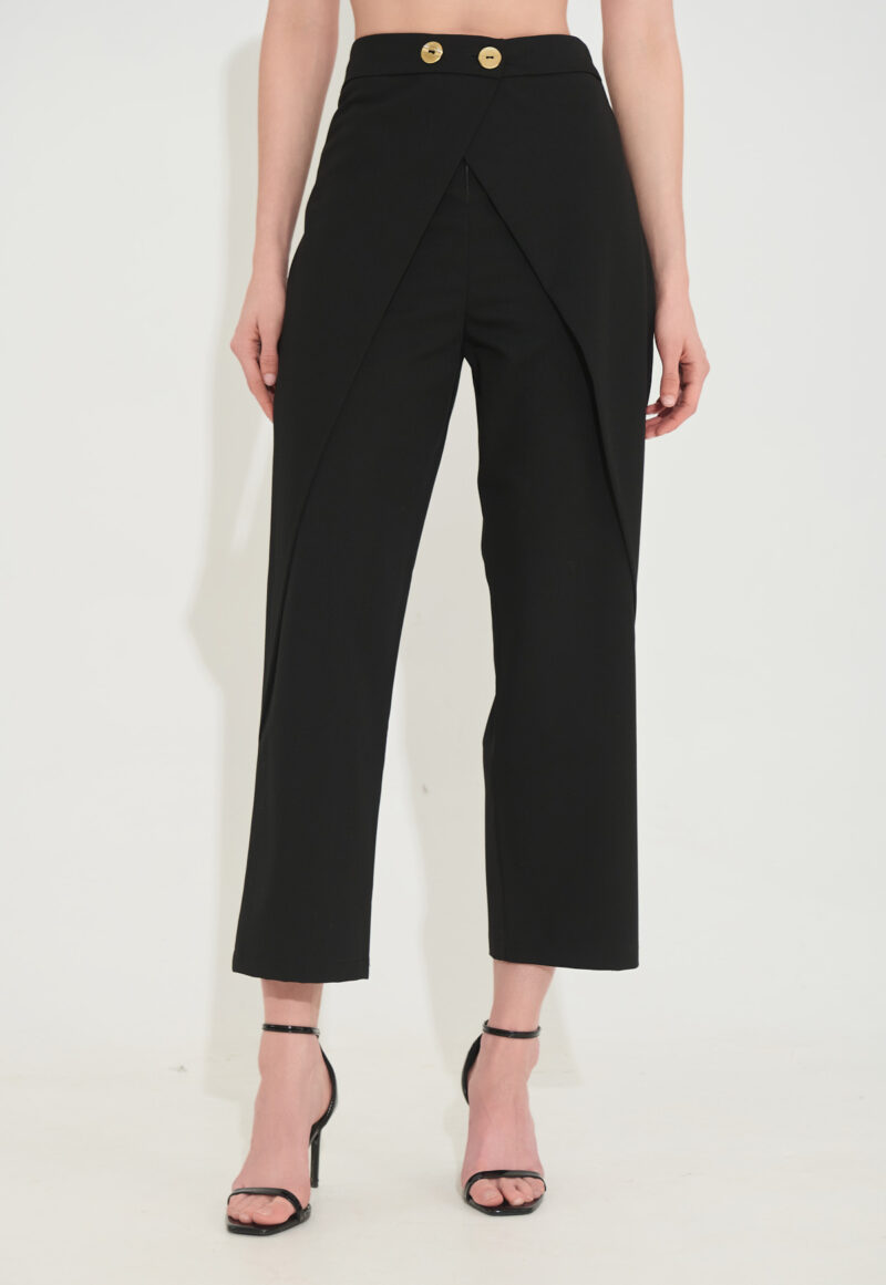 Παντελόνι με επανοτίσματα και χρυσά κουμπιά