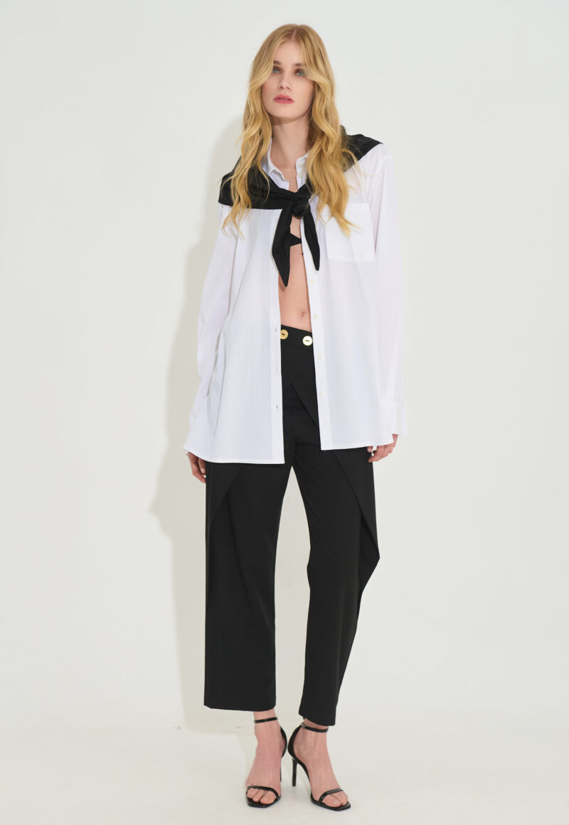 Παντελόνι με επανοτίσματα και χρυσά κουμπιά