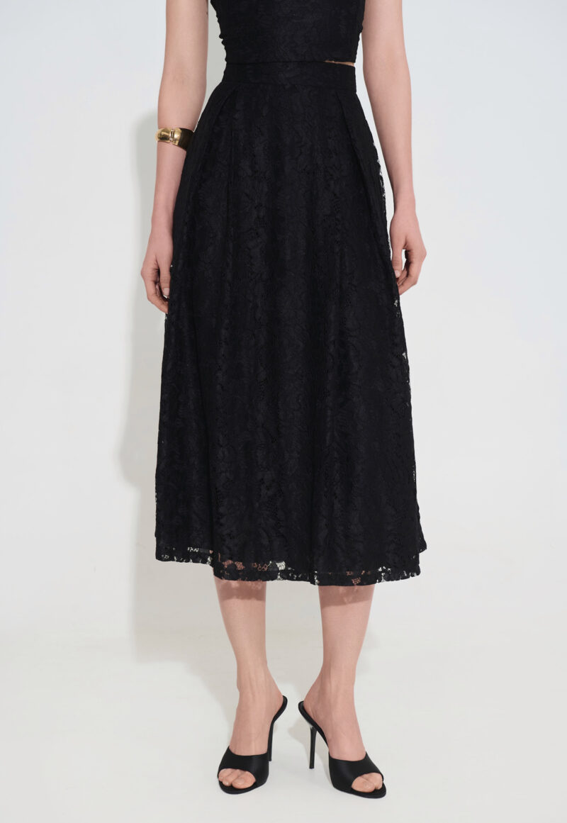 Δαντελένια Μίντι Φούστα σε Α-Γραμμή