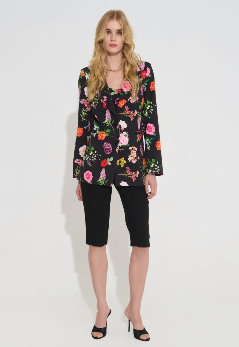 Floral Σακάκι με Πολύχρωμα Λουλούδια