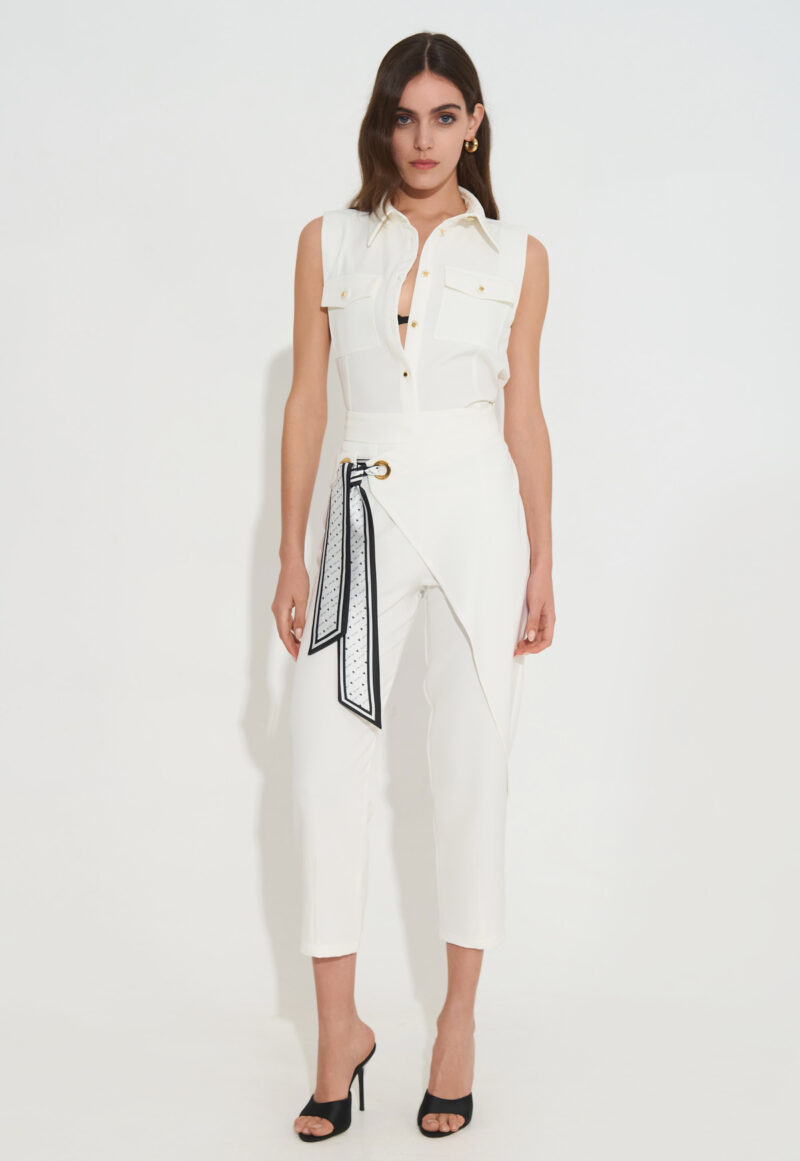 Παντελόνι με Wrap Design και Διακοσμητικό Μαντήλι