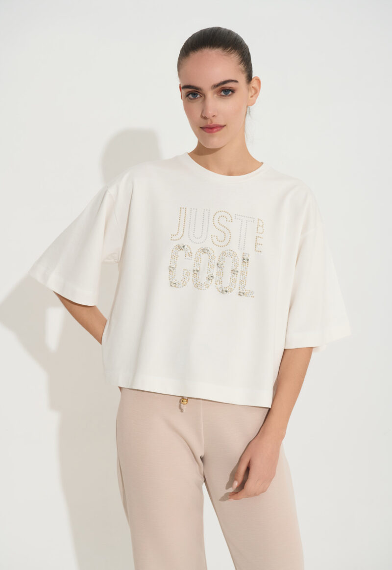 Φούτερ μπλούζα με σχέδιο "JUST BE COOL"