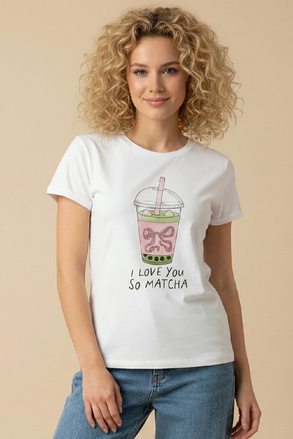 Unitee T-Shirt 'I Love You So Matcha'