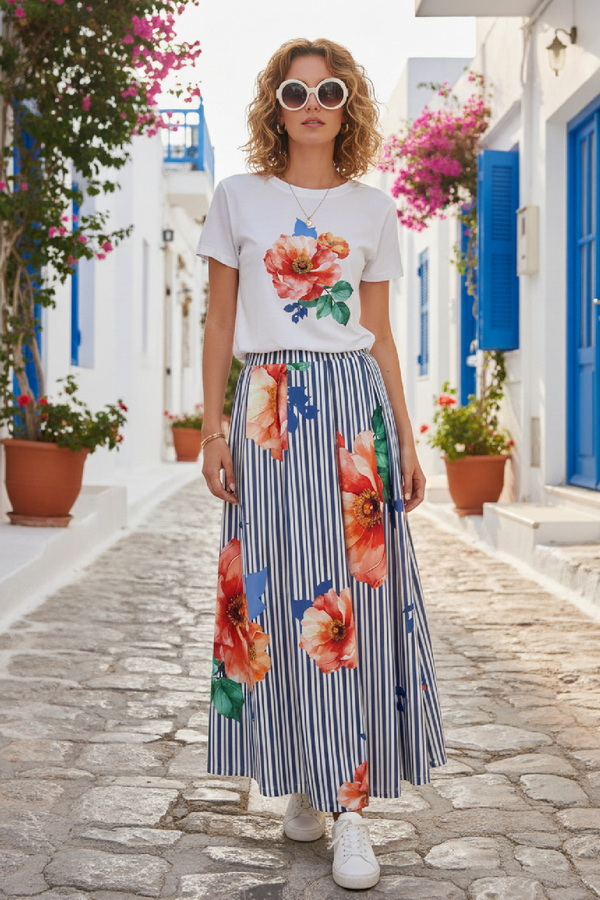 Unitee T-shirt με στάμπα λουλούδι